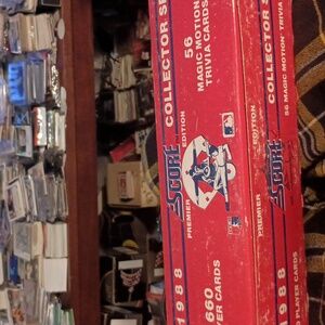 Score 1988 baseball card factory sealed set premier edition 660 cards +56 trivia